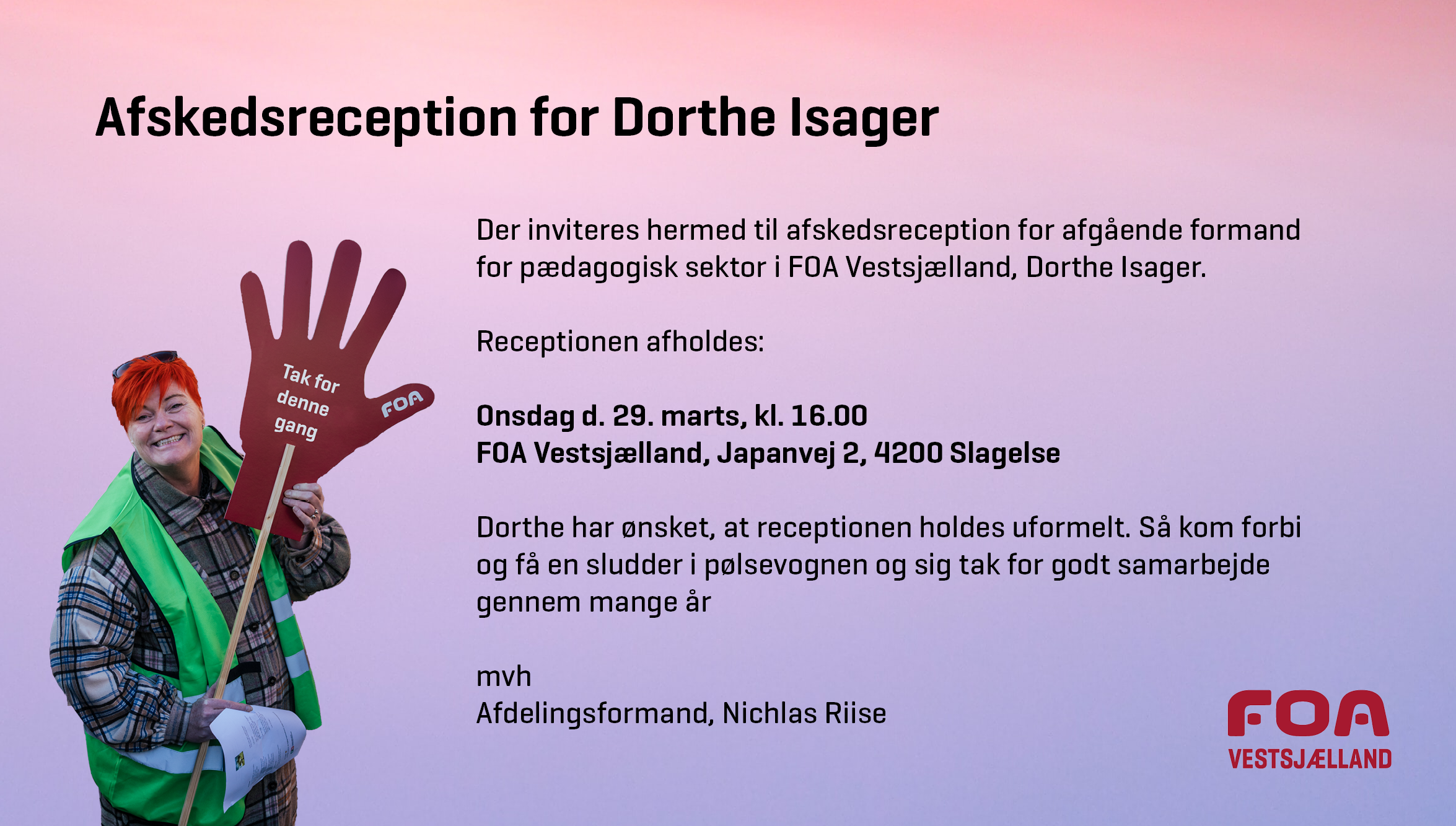 Afskedsreception Dorthe Isager 